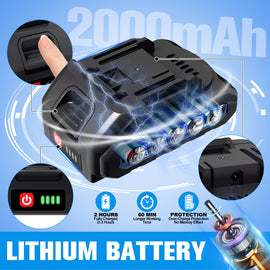 LURSKY High-Efficiency 2.0Ah 21V Lithium-Ion Battery for Extended Runtime