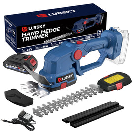 LURSKY-Cordless Hedge Trimmer 21V in Blue